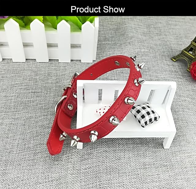 Foto 5 de 7 de Newtensina Collar de Perro de Moda con Pernos Collar de Perrito con Pepino de cocodrilo con Pinchos…