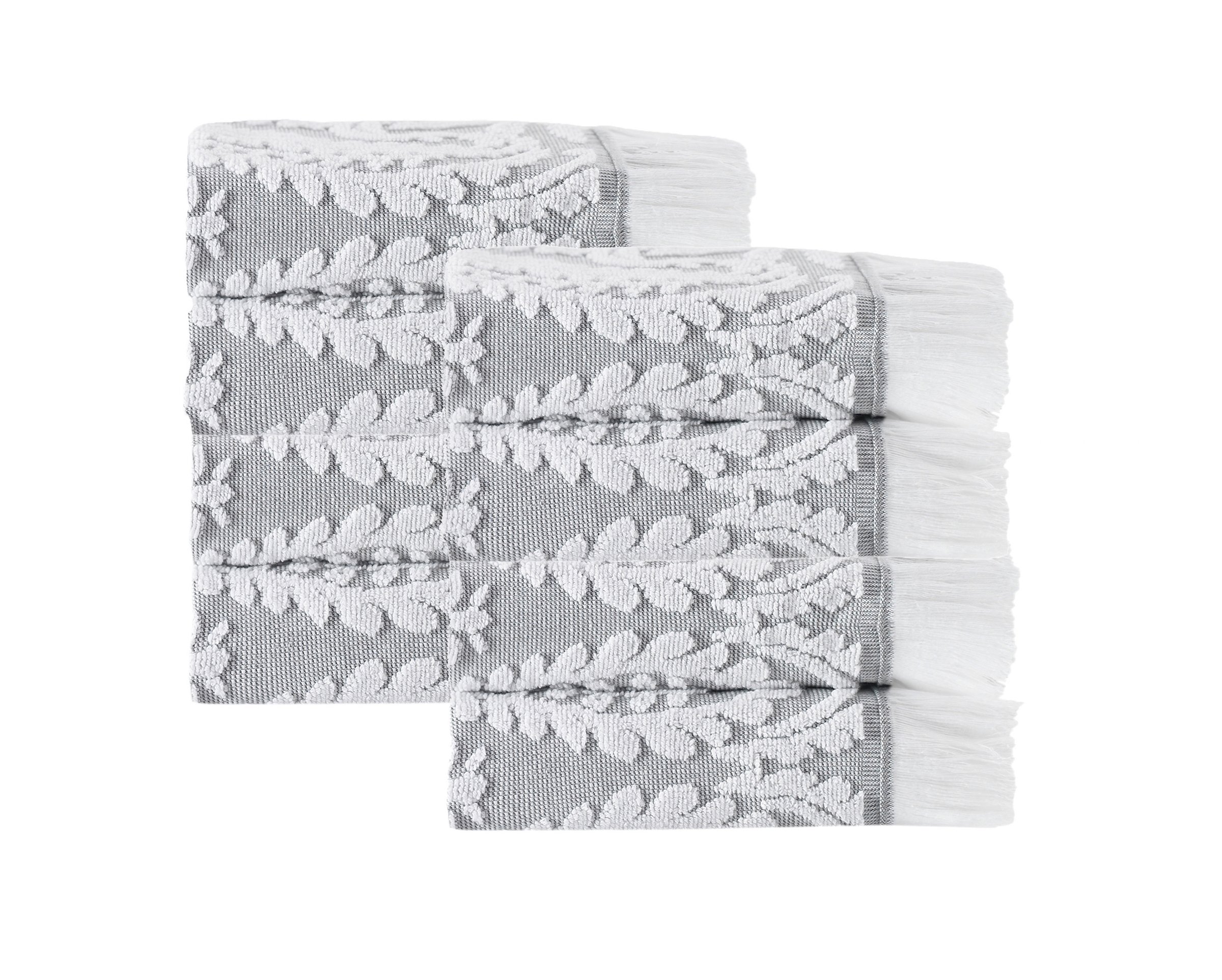 LAINA TURKISH COTTON LUXURY WASH CLOTH SET, MADE IN TURKEY (SET OF 8)