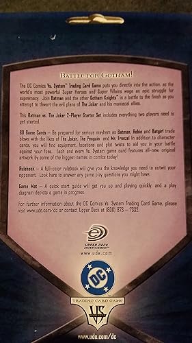 Miniatura 2 de DC VS System - Juego de cartas coleccionables para 2 jugadores, Batman vs. Joker (mayores de 3 años), 2 cartas variantes, folleto de reglas, tapete
