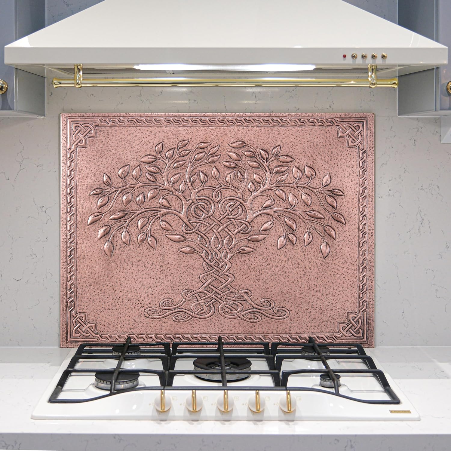 Amazon.com: Handmade Copper Kitchen Backsplash Tiles, Celtic Tree of ...