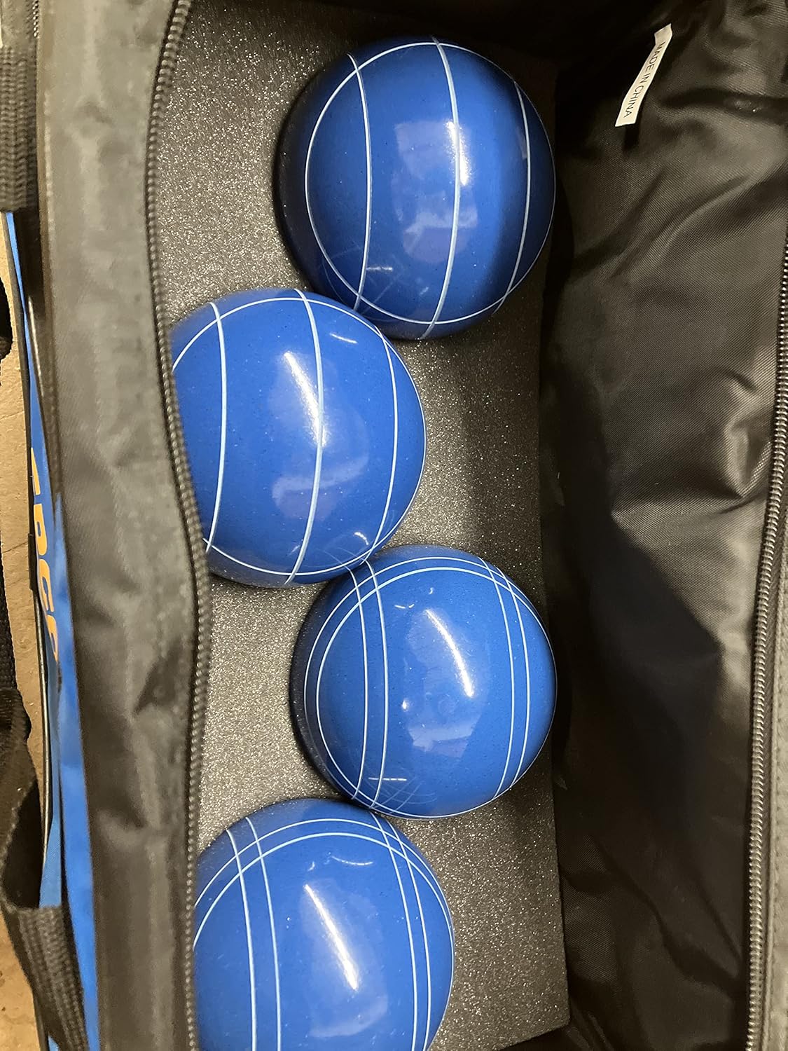 BuyBocceBalls Listing - DZP Series - Bocce or Bowling Bag- Blue and Black - up to 4 balls