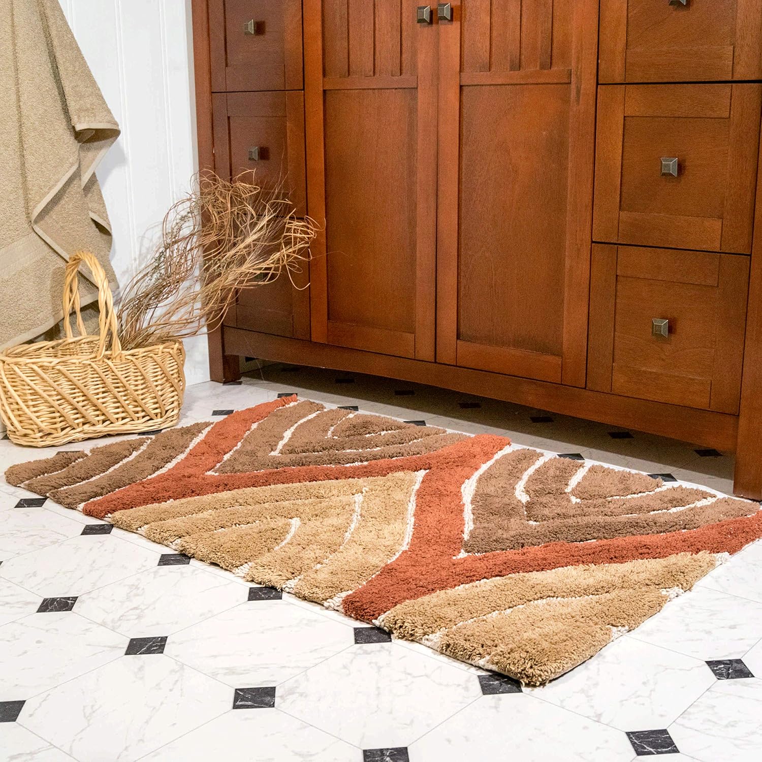 Chesapeake Davenport 2 Pc. Adobe Bath Rug Set 44803 (21"x34" & 24"x 40")