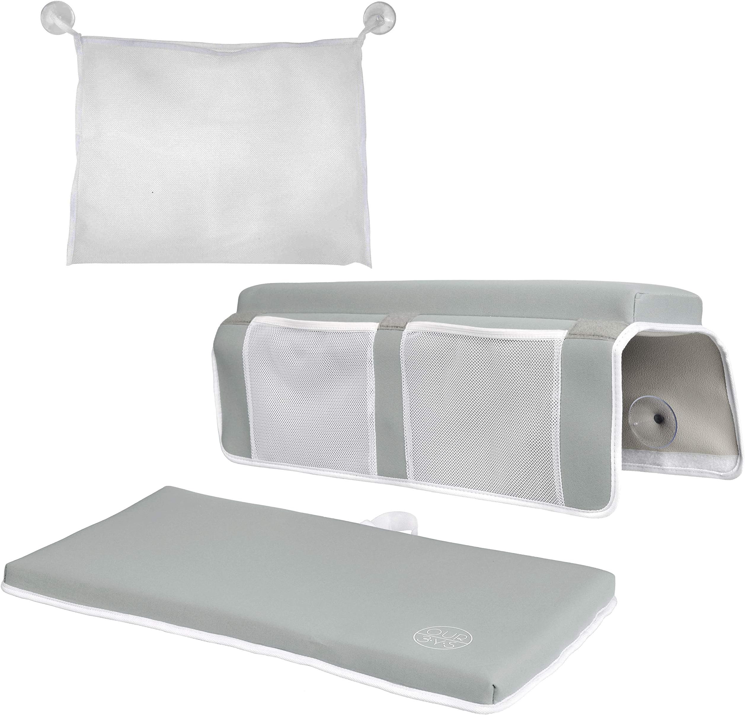 Elbow Rest & Kneeling Pad for Bathtub: Baby Bath Comfort Kneeler & Arm Cushion