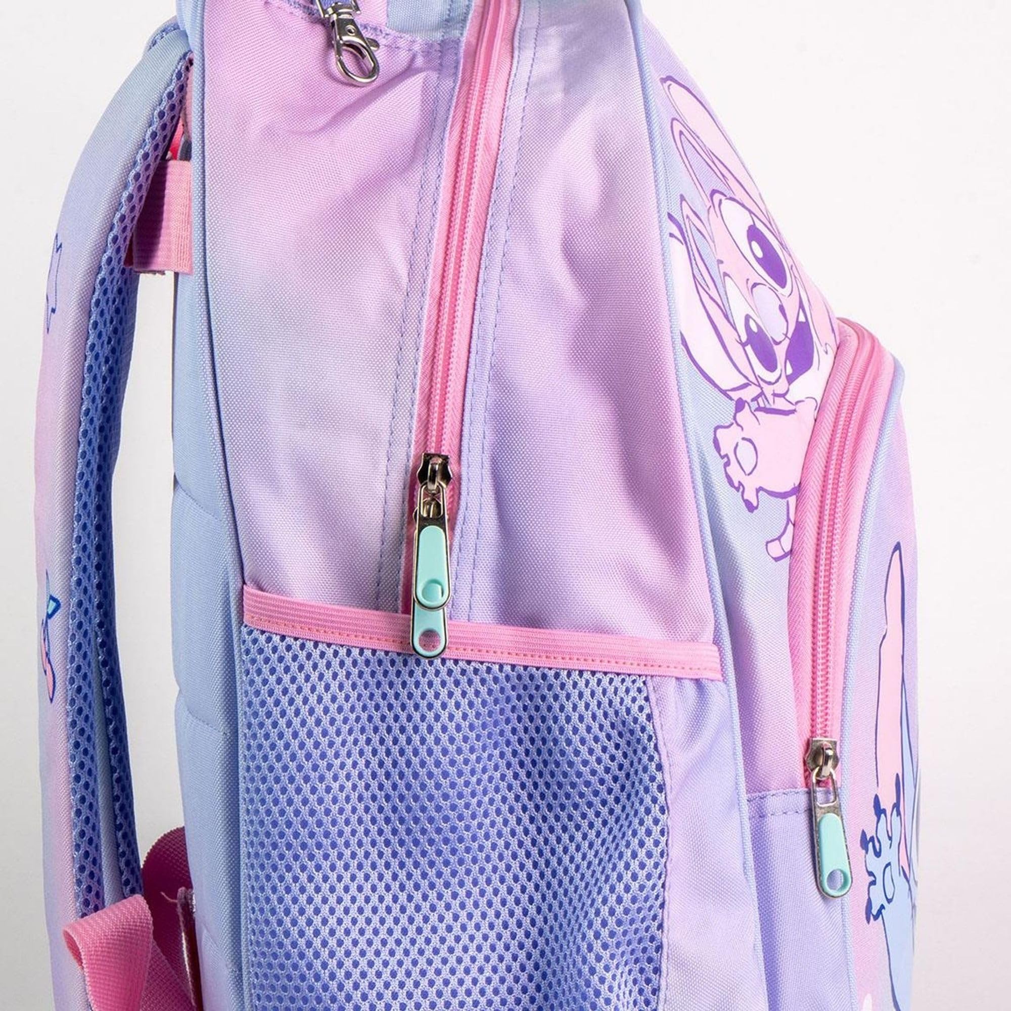 Zaino originale Disney Stitch per bambini con design rosa e viola | Zaino scolastico Stitch grande per bambini e bambine della scuola materna e elementare, resistente e leggero