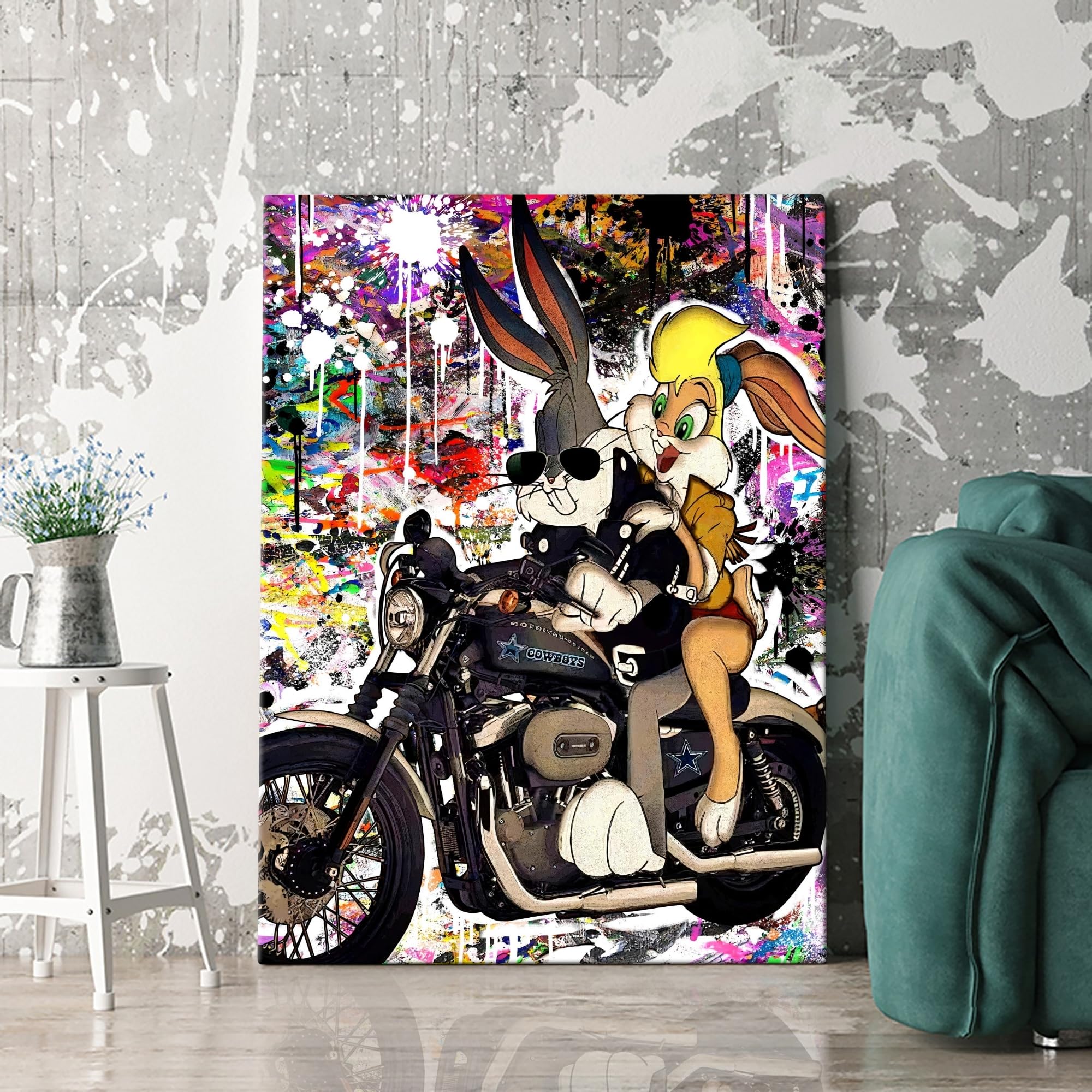 Artmazing | Bugs Bunny bild bunt | S-Art Bilder Wohnzimmerwanddekoration Bugs Bunny XXL Poster