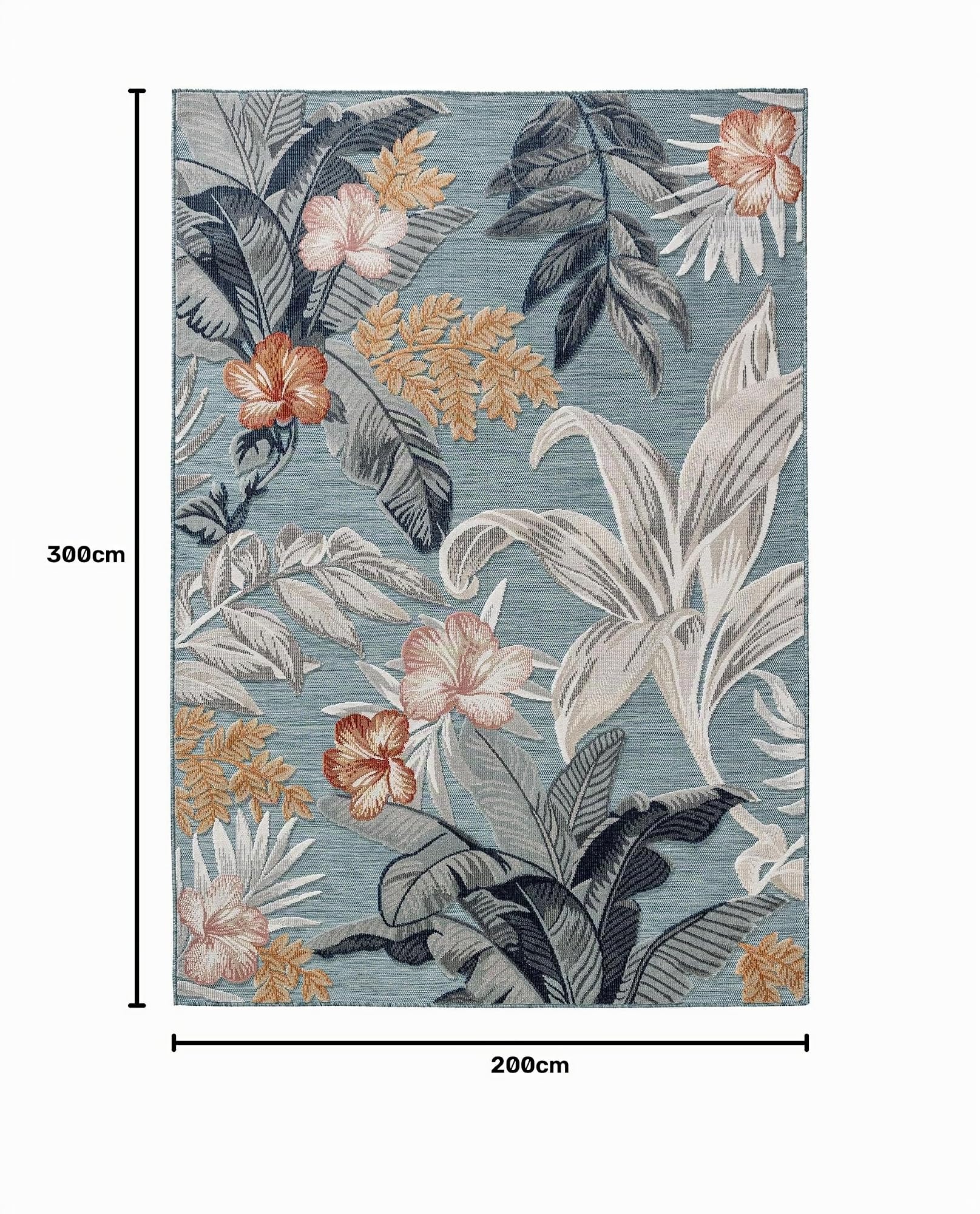 Interiyou Outdoor Teppich Wetterfest Florenz - 200x300 cm Multicolor - Wasserfest für Balkon, Terrasse, Garten - Outdoorteppich passend auch für Wohnzimmer, Schlafzimmer und Küche - Aussenteppich