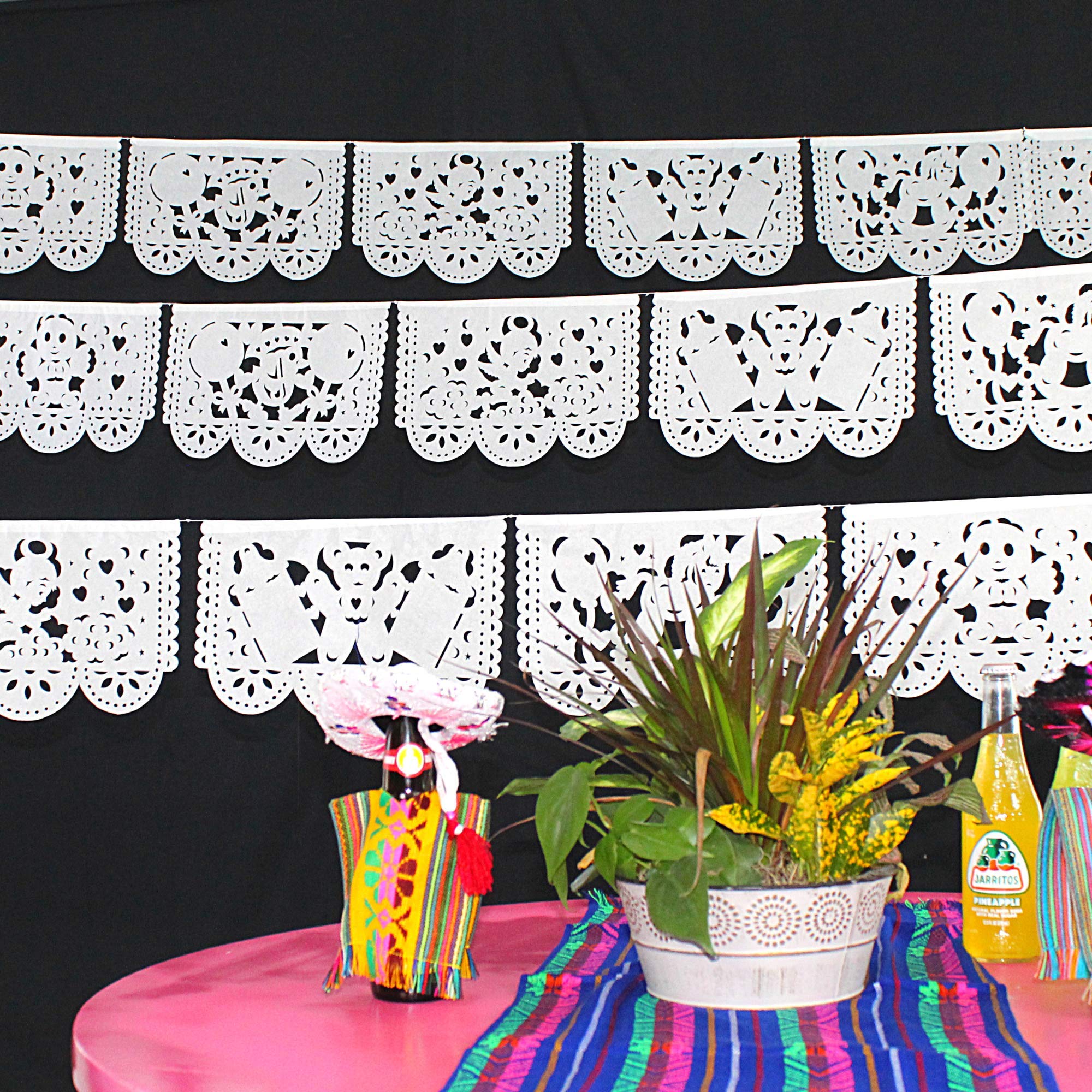 Buy 5 Pk Mi bautizo or Baby shower party decor for boy or girl, Over 60 feet of Papel Picado