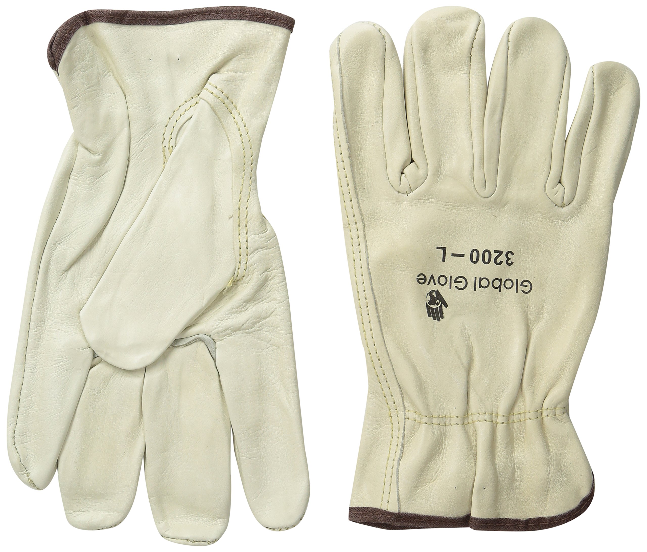 Global Glove 3200 Cow Grain Leather Premium Grade Driver Tagged