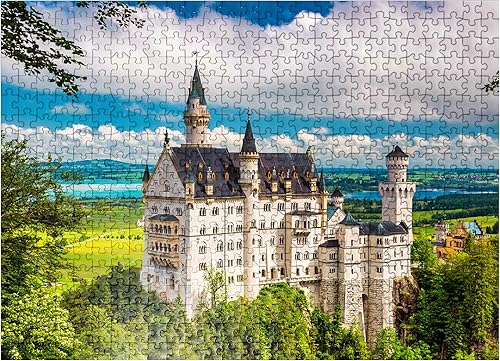 MyPuzzle Neuschwanstein Castle On A Summer Day in Germany - Rompecabezas prémium de 500 piezas para adultos