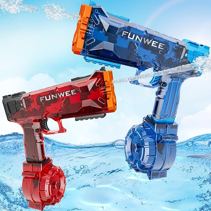 Amazon.com: Funwee 2 Pack Electric Water Guns for Kids, Powered ...