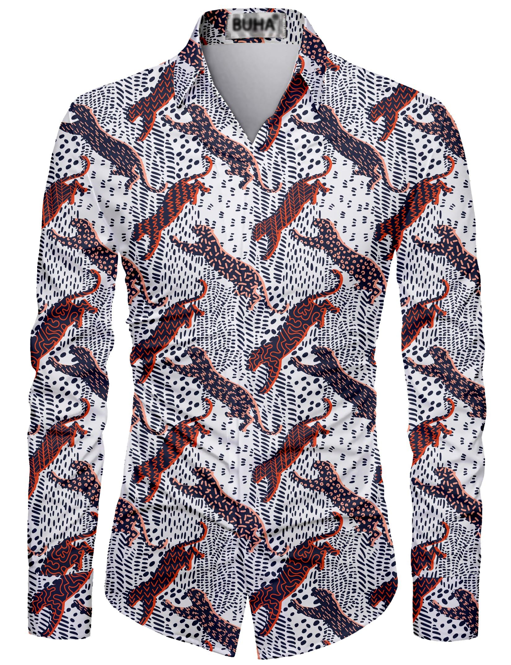 buha Men's Premium Unstitched Shirt Fabric for Stylish Wear Printed Multicolor Soft & Smooth Feel Ideal for Tailored Full 2.25 Mtr For Casual, Formal & Festive Occasions-picture-48