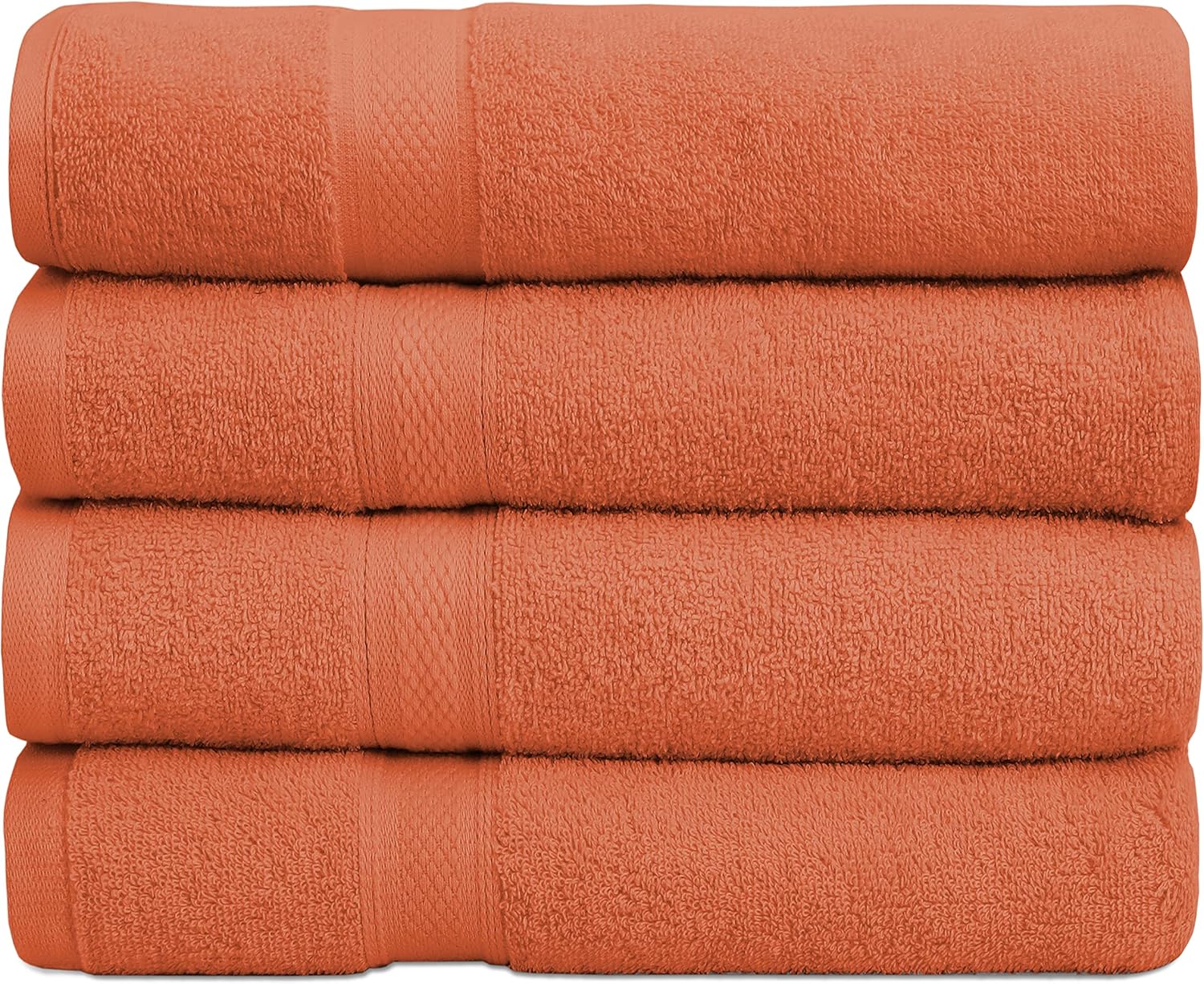 VINCO LOOPS 4 Piece Bath Towels Set,(27 x 54 Inches) Quick