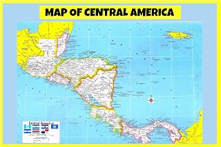 Map of Central America 24x36 - Laminated Wall Map Poster Print Perfect for Classrooms and Homes - Vivid Imagery with Bright Colors