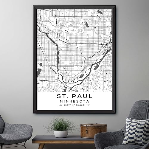 Miniatura 4 de Mapa de St. Paul, Minnesota, Light 2 (24x36)