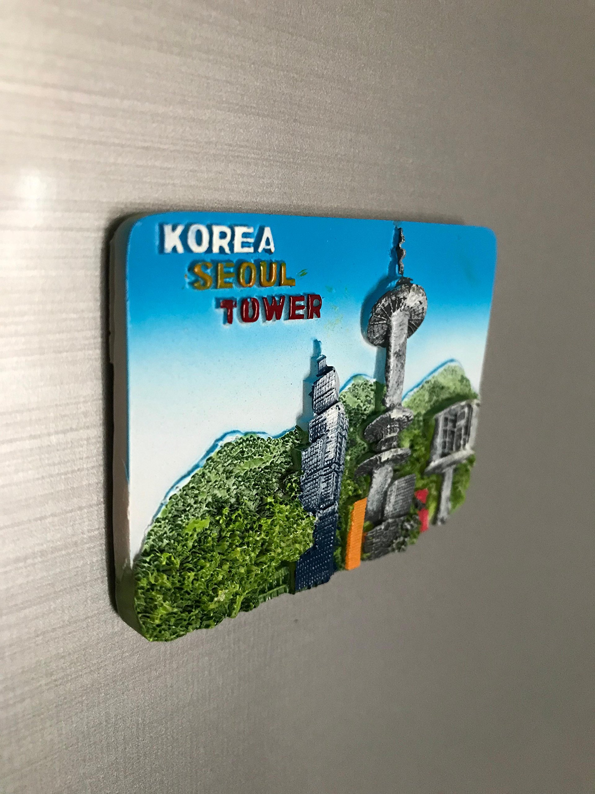 MUYU Magnete 3D Namdaemun Seoul Corea - Souvenir Artigianale In Resina 5x7cm Per Frigorifero E Decorazione Casa