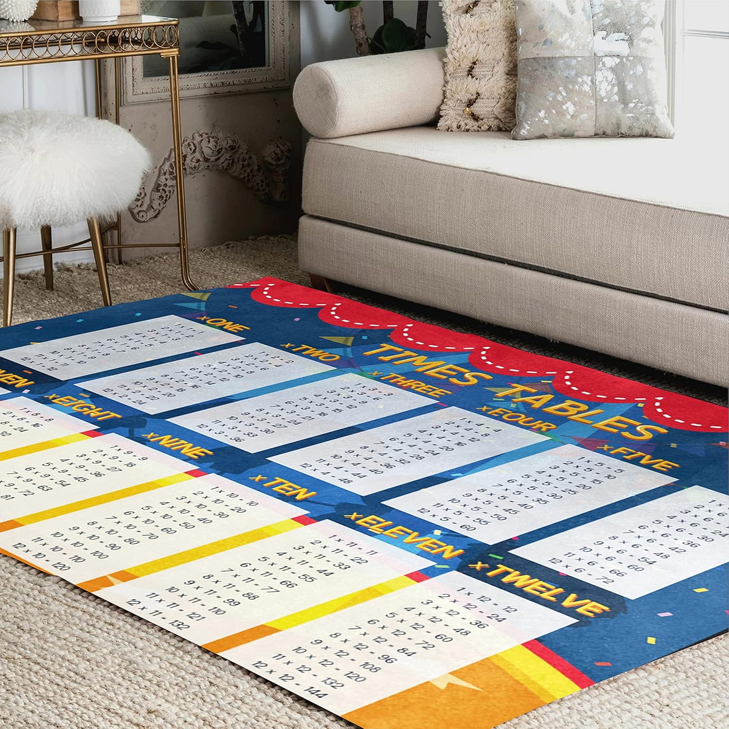 Amazon.com: ALAZA Educational Math Multiplication Table Area Rug Rugs ...
