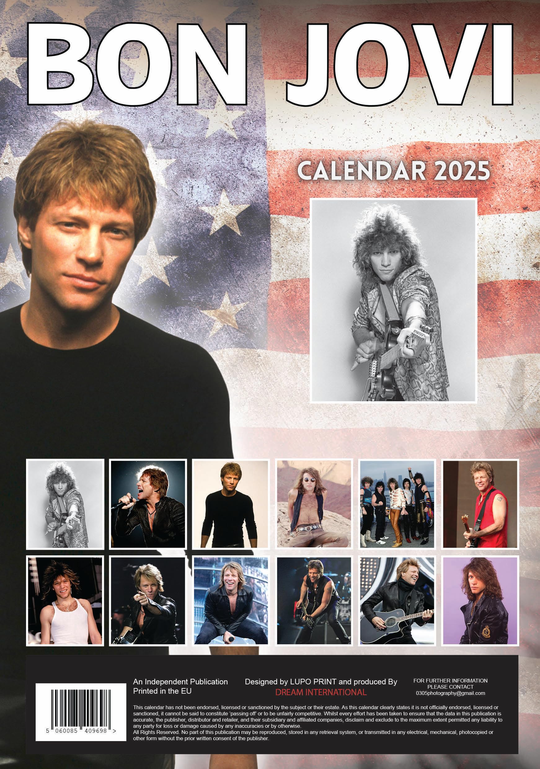 BON JOVI 2025 Wall Calendar A3 Unofficial Tribute : Amazon.co.uk