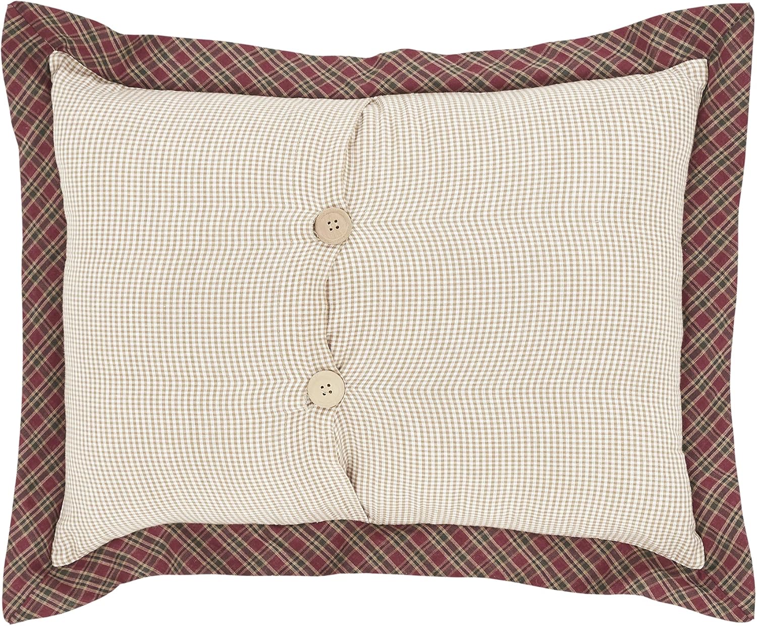 VHC Brands Cider Mill Primitive Pig Pillow, Tan & Red, 14x18