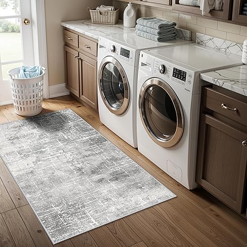 Miniatura 357 de Alfombra lavable para pasillo y de cocina, alfombra de entrada, vintage, suave para el suelo, alfombra antideslizante para interiores, para baño