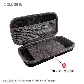 Nyko Elite Shell Case Hard Shell Protective Case for Nintendo Switch Lite - Shock Proof - Protect Against Drops - 8 Storage Slots - Accessory Pouch