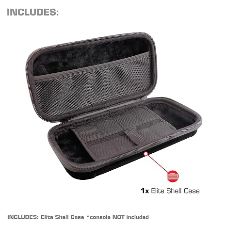 Nyko Elite Shell Case Hard Shell Protective Case for Nintendo Switch Lite - Shock Proof - Protect Against Drops - 8 Storage Slots - Accessory Pouch