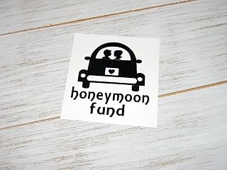 Honeymoon Fund Vinyl Decal Sticker, DIY Bank, money jar-Pick Color