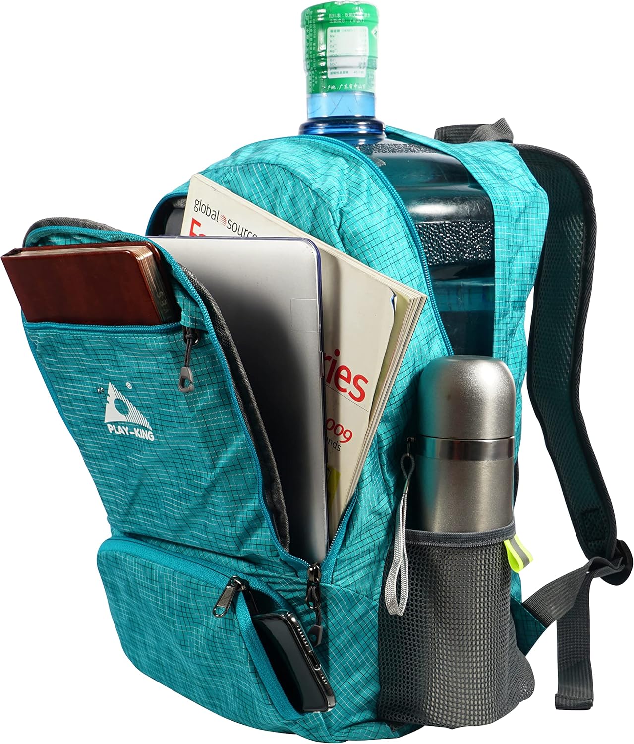 PLAY-KING Foldable Waterproof Water Resistance Lightweight Backpack for Shopping Travel or Hiking，for Men or Women