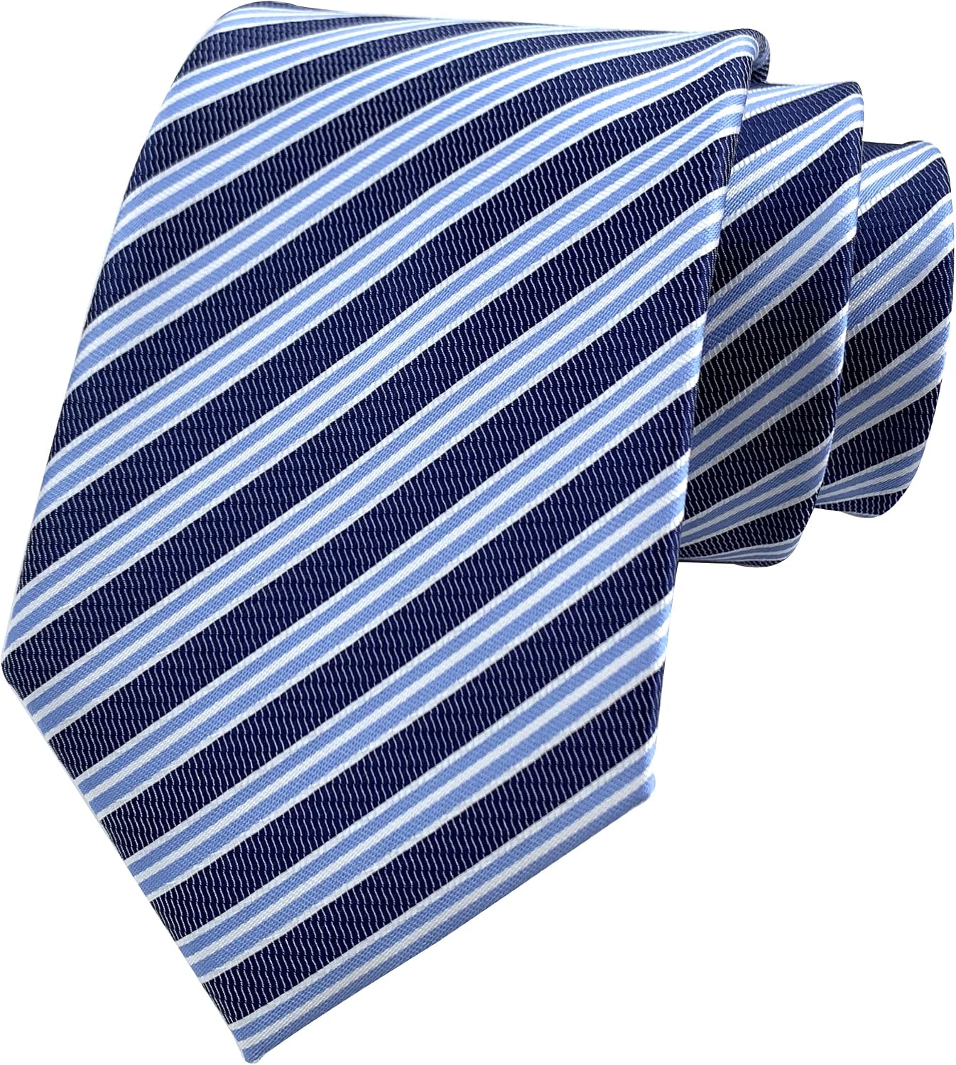 Elfeves Men's Modern Fine Stripe Silm Ties Woven Formal Business Suit Necktie