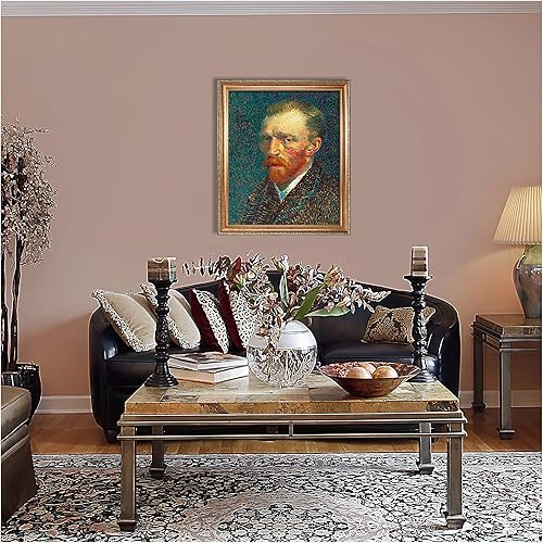 Miniatura 782 de A&T ARTWORK The Starry Night de Vincent Van Gogh. Tamaño del marco: 36 x 30 pulgadas, tamaño de la imagen: 30 x 24 pulgadas, reproducciones clásicas