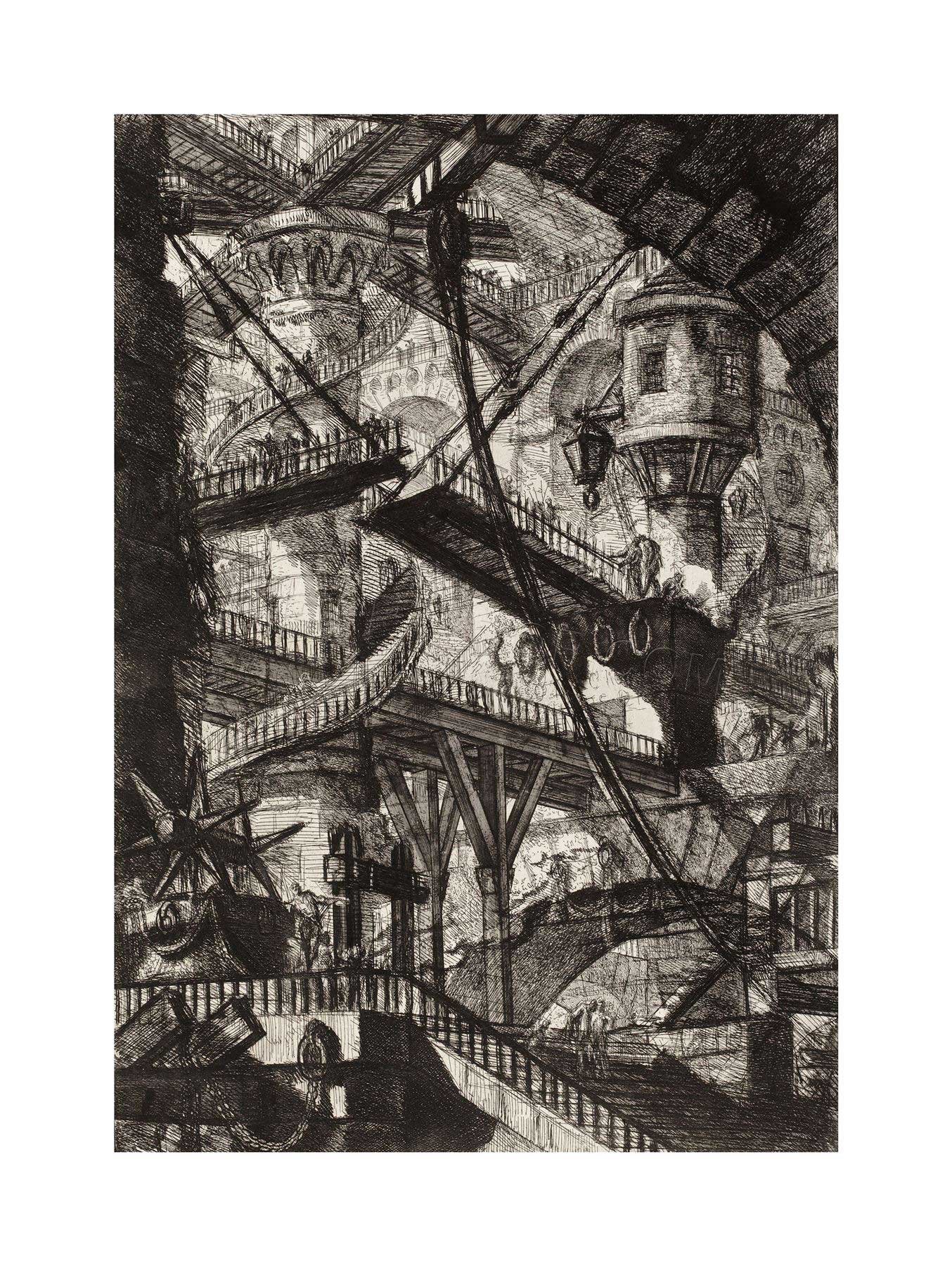 Wee Blue Coo Painting Giovanni Battista Piranesi Wall Art Print