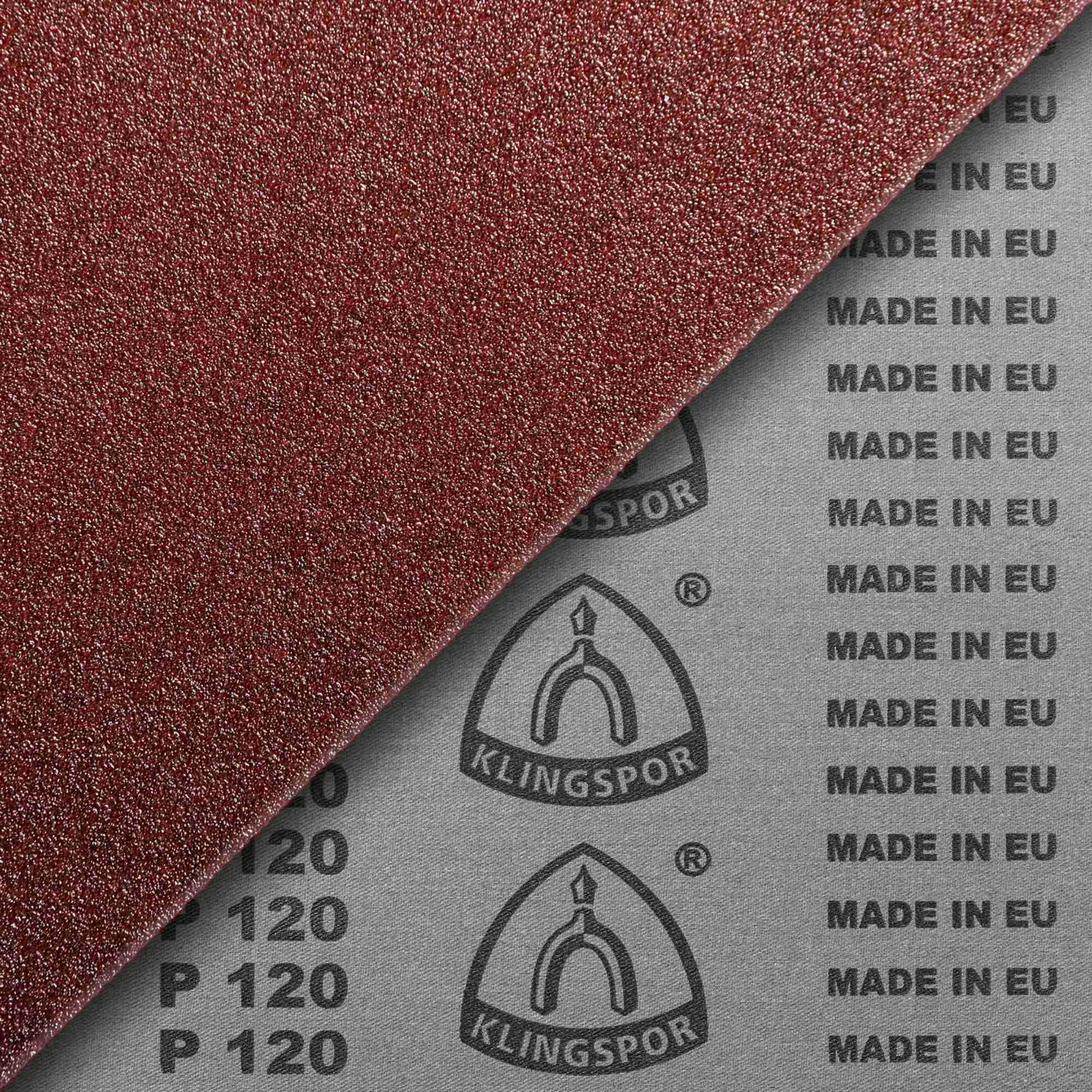 Nastro abrasivo Klingspor corindone | 120 x 1500 mm - Grano 40 | 10 pezzi | per legno e metallo | supporto tessuto semi-flessibile resistente allo strappo | Nastri abrasivi professionali