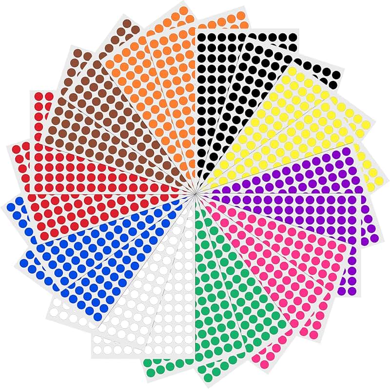 Amazon.co.uk coloured dot stickers