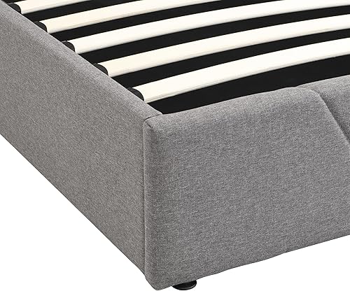Miniatura 9 de Harper & Bright Designs Cama Queen con almacenamiento debajo de almacenamiento, cama de plataforma tapizada con almacenamiento elevable y cabecera