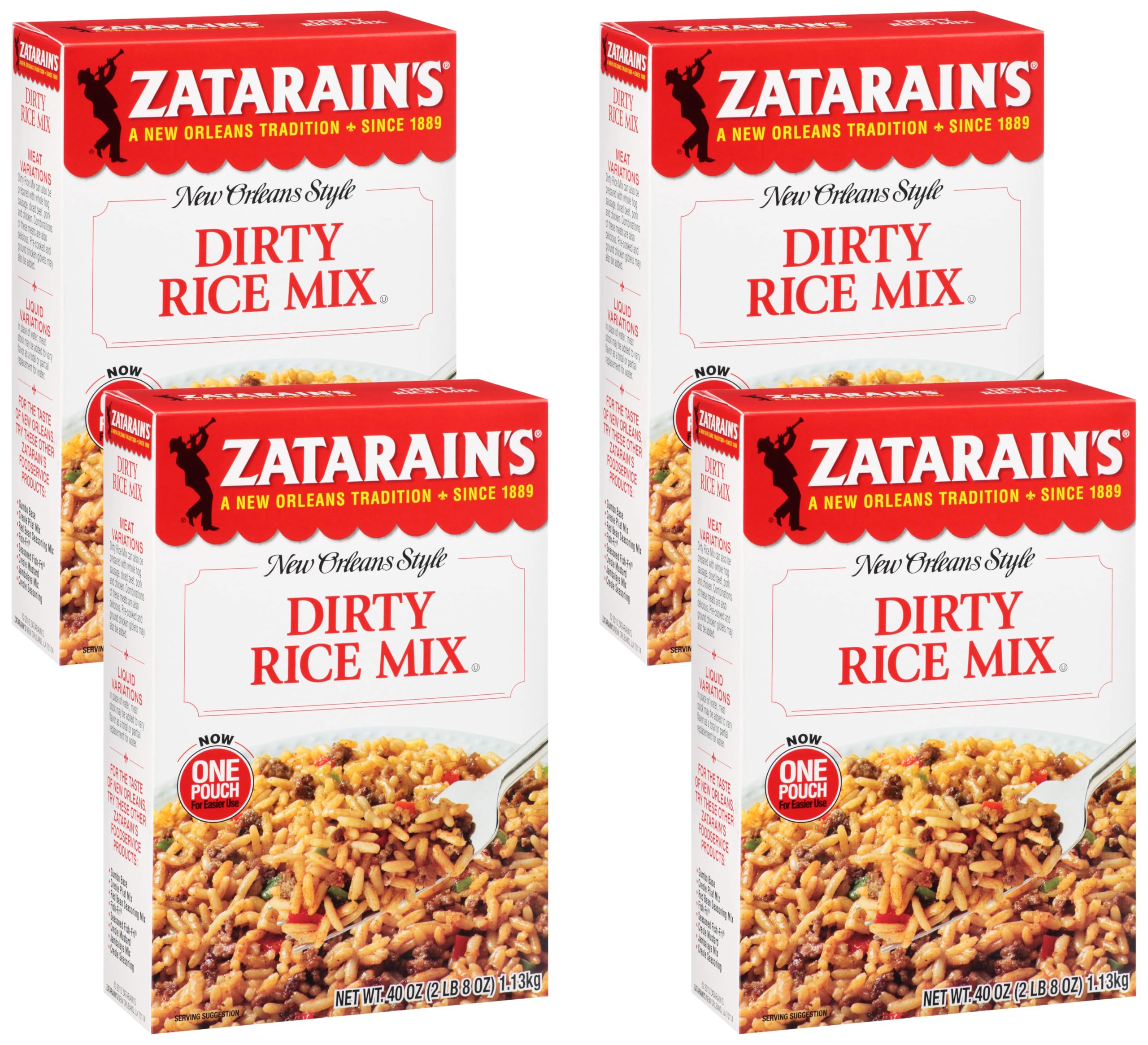 Zatarain's Dirty Rice / 40 Ounce (Pack of 4) / 1 Dirty Rice