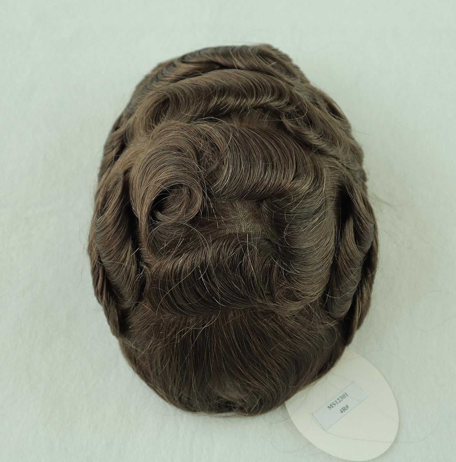 Hair System for Men Hair Replacement All Swiss Lace Breathable Natural Hairline Discount Unit Male Hairpieces Real Human Wig Toupee Adhesive Various Colors (#6RD)