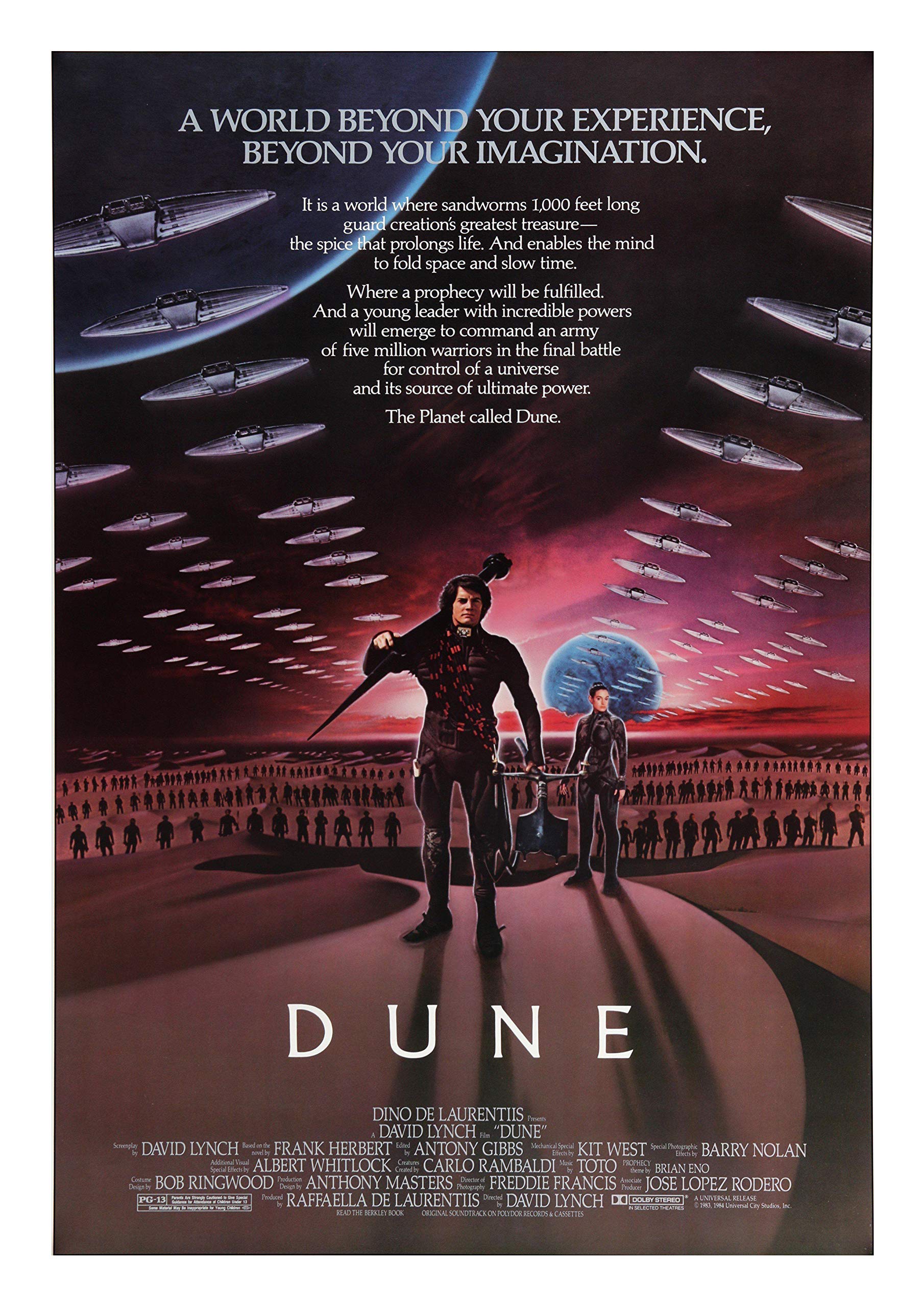 Rpw Roystone Print Works Blue Rpw Dune Vintage V2 A3 Movie Poster 280Gsm Gloss Print 40 X 30Cm 16 X 12 Inches