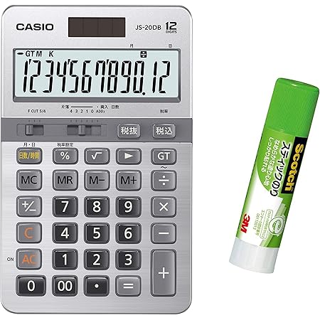 Amazon カシオ 本格実務電卓 Js Tk2db セット 日数 時間 税計算 ジャストタイプ 12桁 ビジネス電卓 文房具 オフィス用品