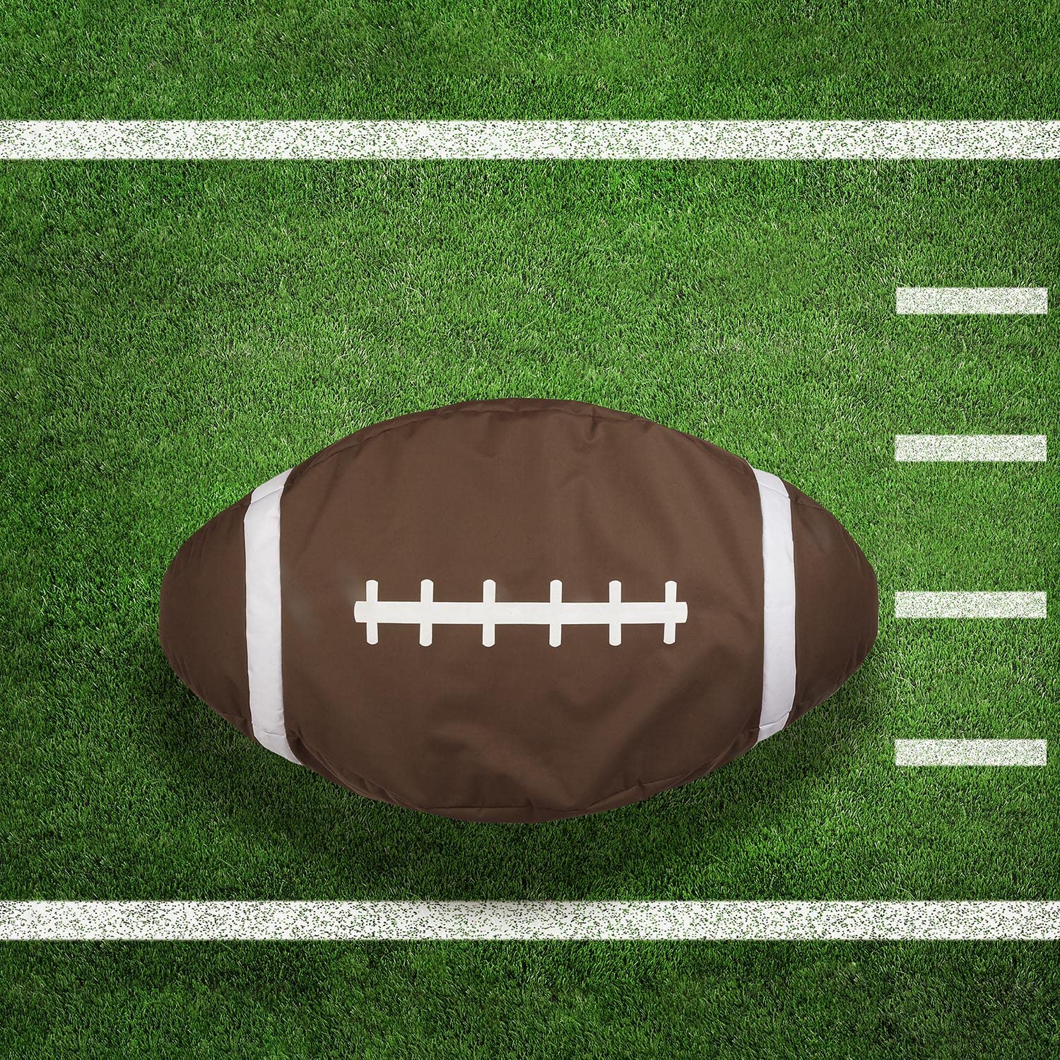 Lumaland sacco da calcio americano (80x160 cm): Il touch down per la tua esperienza di seduta | Come godersi il gioco con stile sia all'interno che all'esterno I Con oltre 2,5 milioni di perline EPS