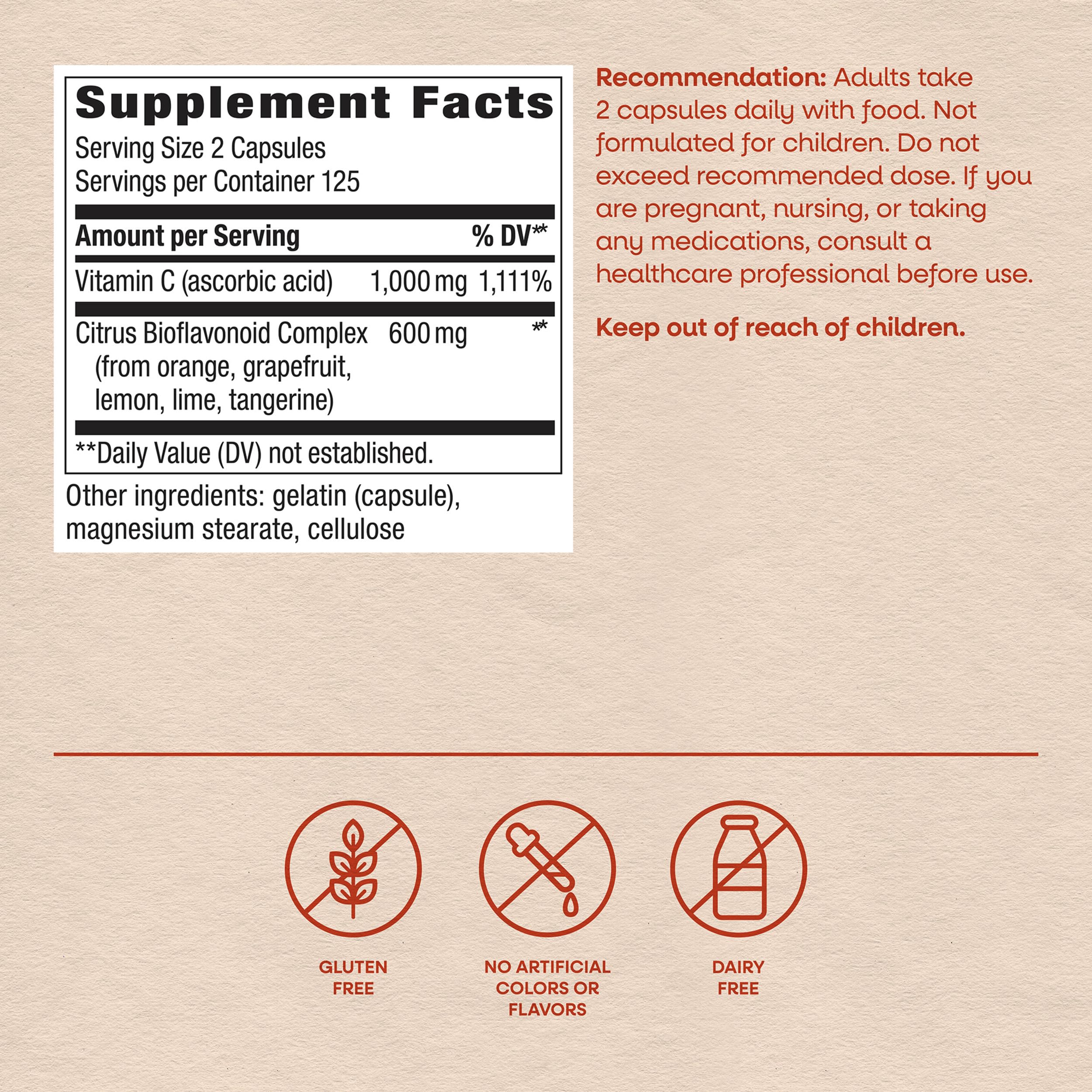 Nature's Way Vitamin C with Bioflavonoids, Immune Health Support*, 250 Ct — Amazon image 6