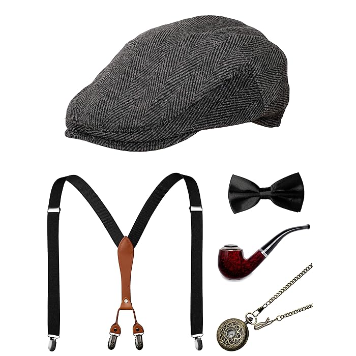 Buy 1920s Mens Costume Peaky Blinders Gatsby 1950s Fedora Hat