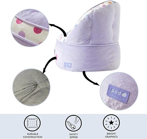 Miniatura 18 de Idea Nuova Cocomelon - Puf redondo azul para niños, a partir de 3 años, grande Cocomelón,Spidey y sus increíbles amigos,Unicornio,Tiburón