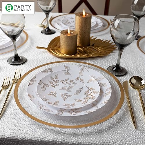Miniatura 4 de PARTY BARGAINS Bajoplatos de 13 pulgadas, paquete de 4, borde texturizado de cuerda plateada transparente, cargadores desechables resistentes para