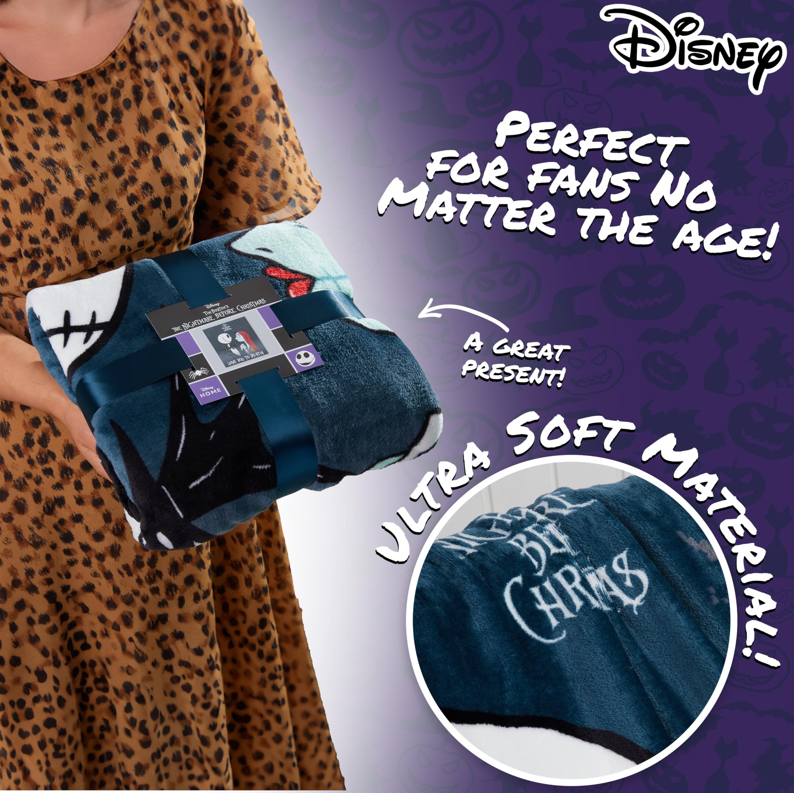 Disney The Nightmare Before Christmas Morbido Coperta Pile Letto 150 x 130cm (Multi)