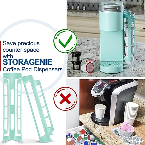 Miniatura 21 de STORAGENIE Soportes para tazas K, soportes para cápsulas de café para Keurig, soportes para KCup, almacenamiento de cápsulas K que ahorran espacio,