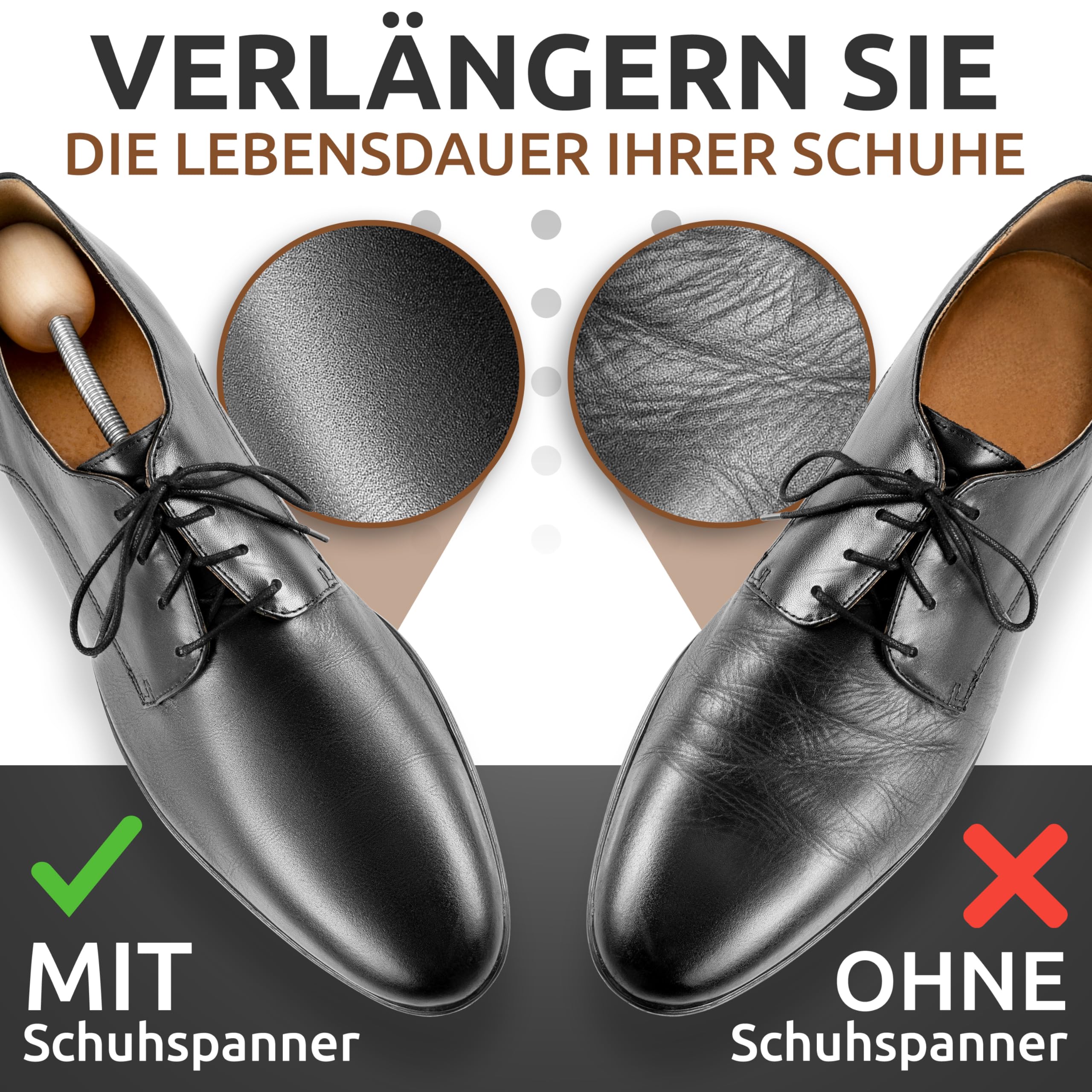 JK Trade® Embauchoirs de chaussures de qualité supérieure pour homme - En bois de lotus - Pour chaussures - Pour agrandir la forme - Pour affiner la forme - Tailles 36 à 48