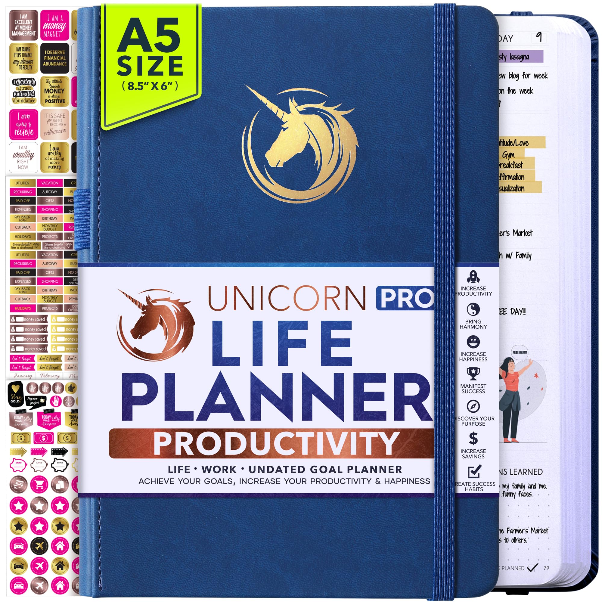 Undated Daily Weekly &amp; Monthly Planner with Budget Section