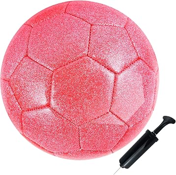 Soccer Ball Shiny Gift Size 3 4 5 Practice Training Come with Pump and Needle