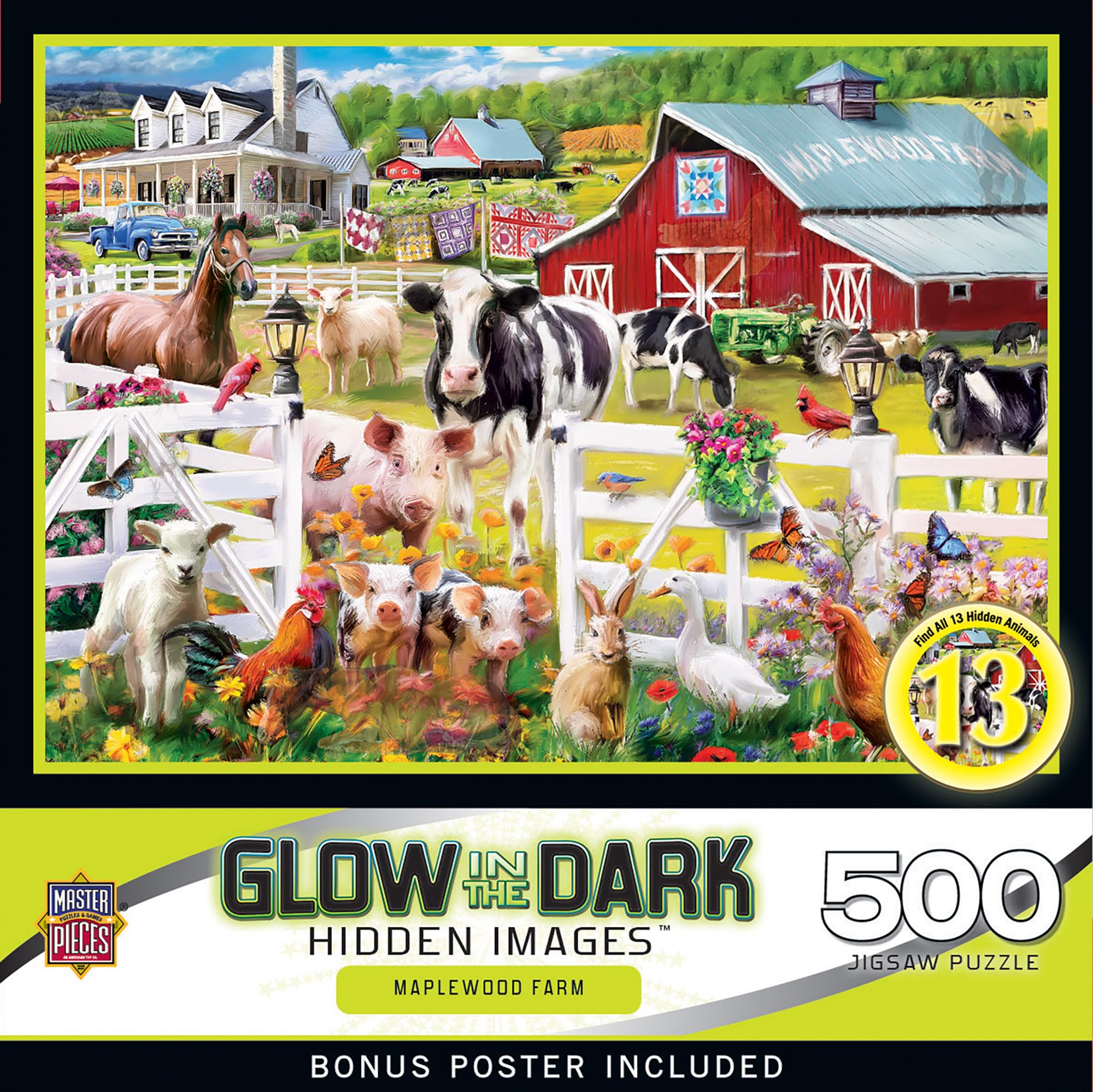 Amazon.com: Masterpieces Maplewood Farm Jigsaw Puzzle - 500 Pieces