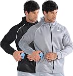 BROKIG Mens Zip Up Athletic Hoodie Workout Jacket | Hidden Zipper Kangaroo Inner Pockets,Lightweight,Full Zip,Hooded,Polyester Blend,Quick Dry,Comfortable,Durable,Running