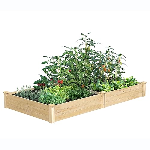 Greenes Fence Premium Cedar Raised Garden Bed, 4' x 8' x 10.5"